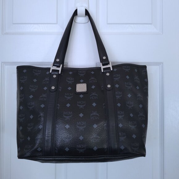MCM Visetos leather tote w/COA EUC - Picture 1 of 9